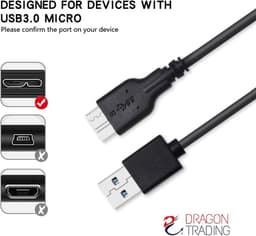 Snelle USB 3.0 Kabel voor Externe Harde Schijf — thumbnail 1