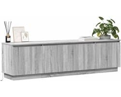 Grote TV Meubel 180 cm Grijs Sonoma met LED-verlichting en Opbergruimte