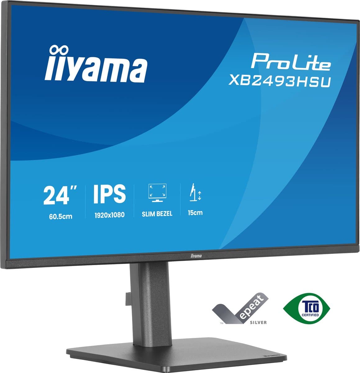 iyama ProLite XB2493HSU-B1 - 24 inch - Full HD - IPS - USB-Hub (2x) - verstelbaar — afbeelding 1