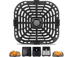 Airfryer Bakplaat en Rooster Vervanging voor 6 Liter Modellen - Antiaanbak en Vaatwasmachinebestendig