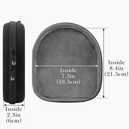 Allecto - Draagtas voor koptelefoon - Beschermende hardcase - Compatibel met diverse merken - Geschikt voor opslag - Zwart - Hoofdtelefoon accessoire opbergetui met kabelopslag — thumbnail 5