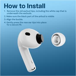 MMOBIEL 2 Paar Vervangende Oordopjes Tips voor AirPods Pro Gen 3 – Antislip Siliconen Oordopjes met Ruisonderdrukkingsgat, Draagbare Opbergdoos en Passen in Oplaadcase – M – Wit — thumbnail 3