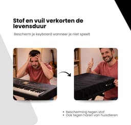Keyboard Beschermhoes - Keyboard met 66 toetsen tot 98 cm Breed - Pianobeschermer - Keyboardhoes - Stofhoes - Keyboardbeschermer — thumbnail 5