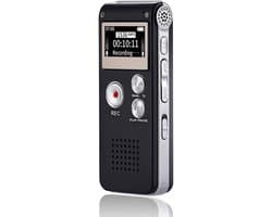 Digitale Spraakrecorder 32GB - USB Oplaadbaar - Met Afspeling - Geüpgradeerd Kleine Dictafoon - Lesopname Apparaat - Cassettespeler - Spraakregistratie Tool - Ideaal voor Colleges - Zakenvergaderingen - Studeren - Notulen Opnemen