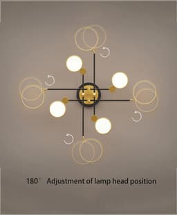 Moderne LED Plafondlamp Zwart Dimbaar met Afstandsbediening - Geschikt voor Woonkamer, Slaapkamer en Eetkamer — thumbnail 1