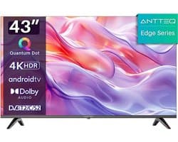43 Inch QLED Smart TV 4K HDR Randloos met App Store en Voice Assistant