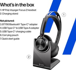 Poly Voyager Focus 2 Draadloze Hoofdtelefoon Met Microfoon En Usb-C Oplader — thumbnail 3