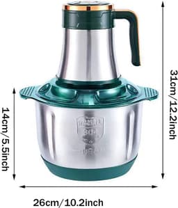 Krachtige Keukenmachine met Vleesmolen (500W) – 5L/6L Roestvrijstalen Kom voor Hakken en Mixen — thumbnail 5