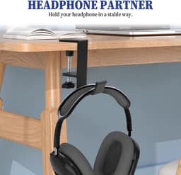 Headsethouder, hoofdtelefoonstandaard, bureauhouder, houder voor gamingheadsets, sleutelhouder, vakjes (enkelvoudige haak) — thumbnail 4