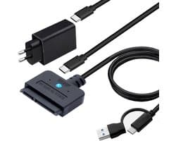 SATA naar USB Kabel - Externe Harde Schijf Adapter - Data Overzetten - Snelle Verbinding - 100 cm Lengte