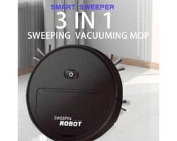 Smart robot stofzuiger met borstels en Veegdoek. 3 in 1.Zuigen, vegen en dweilen