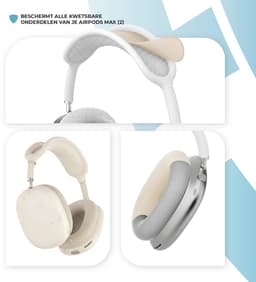 Shieldcase Beschermset geschikt voor Apple Airpods Max 1/2 - Siliconen covers / bescherming - 4 delige set - Hoofdband cover - Oorkap Beschermers & Reishoes - 4 in 1 set - Sterrenlicht — thumbnail 4