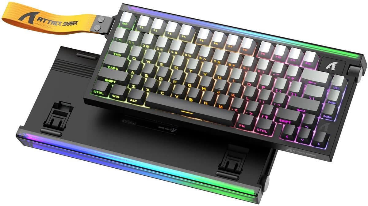 Attack Shark R85HE Magnetisch Gaming Toetsenbord - Hall Effect Rapid Trigger 0,01mm - 8000Hz - RGB - 82 Toetsen - Gaming Keyboard - Zwart — afbeelding 1