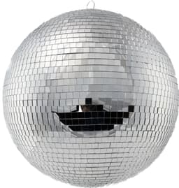 KIMU® Discobal met Motor Ø 50 cm Professioneel - Discobol Groot Zilver Spiegeltjes 10x10mm - Spiegelbol Disco Bal Bol - Feest Feestje Discolamp Decoratie Space Glitters Festival — thumbnail 1