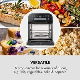 Heteluchtfriteuse met 12L inhoud, 16 programma's en draaispit - Vetarm Frituren en Grillen — thumbnail 3