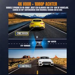 SVN® Dashcam voor Auto Voor en Achter - Dashcam - Zwart - ‎‎22cmx 14cmx 6cm; 500 g — thumbnail 5