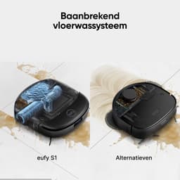 eufy Clean S1 HydroJet Robot Stofzuiger met Moppfunctie, All-in-One Station, Revolutionair Reinigingssysteem, Altijd Schone Mop, Auto Lift Mop, Slimme Obstakeldetectie, voor Huisdierharen. — thumbnail 5