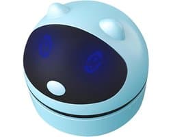 Stofzuiger - Schattig robotontwerp - Tafelmodel stofzuiger - Draadloos en USB-oplaadbaar - Compact en lichtgewicht (Blauw)
