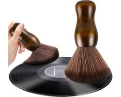Premium Platenborstel - Vinylplatenreinigingsborstel - Antistatisch houten vinylborstel - Platenreiniger - Schoonmaak voor Vinylplaten - LP Borstel - Soft Brush Record Brush Antistatische Plaatborstel Van Carbon - Accessoires voor platenspelers