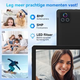 Hotlight X109 Tablet - Android 16 Tablet - Gemini AI - 30GB RAM+128GB ROM - Octa Core - 10.1 inch - 1280x800 FHD+IPS - 5000mAh - 5G WiFi - Widevine L1 - Zwart — thumbnail 3