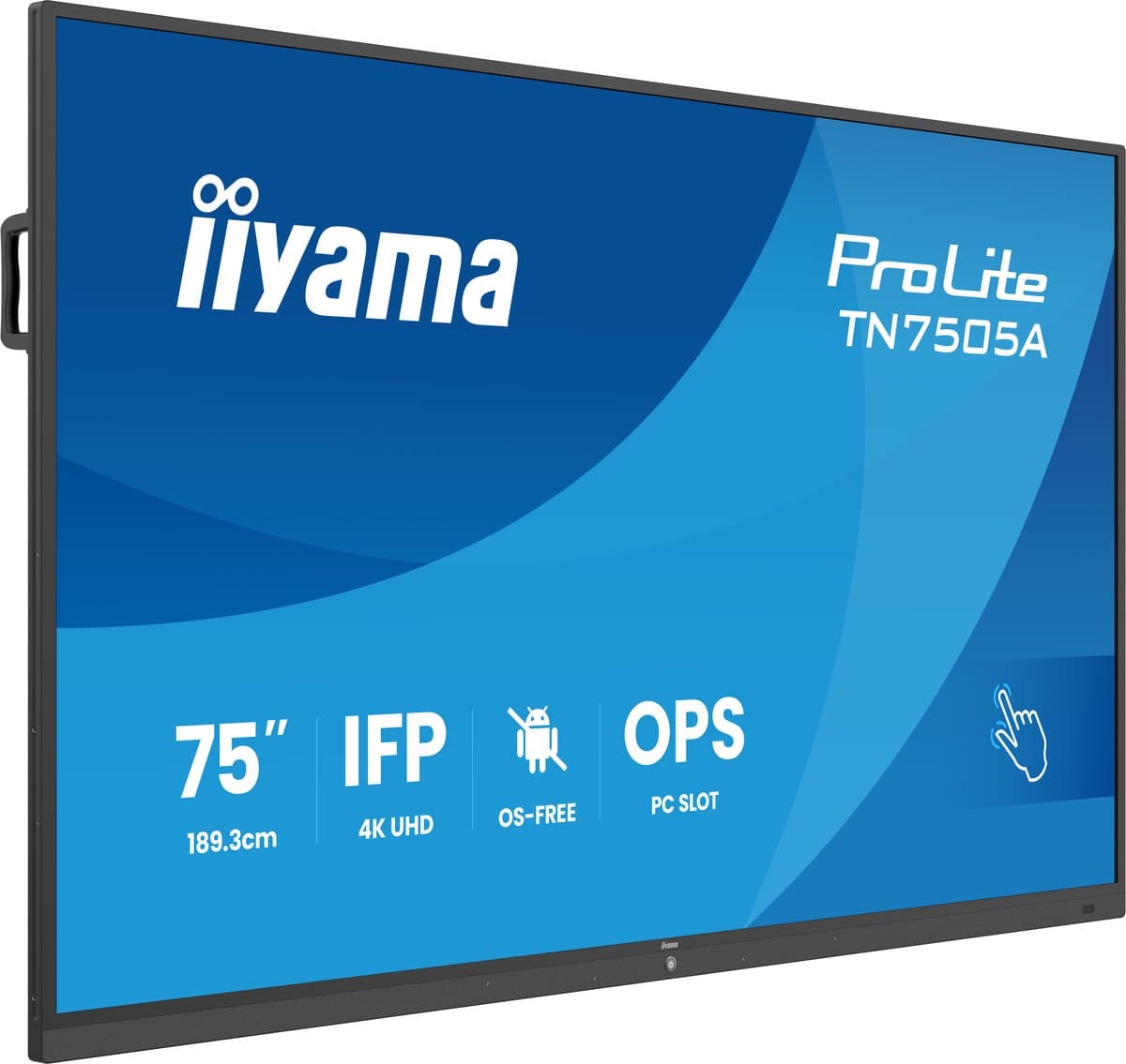 iiyama TN7505A-B1AG beeldkrant Interactief flatscreen 189,3 cm (74.5") 500 cd/m² 4K Ultra HD Zwart Touchscreen — afbeelding 1