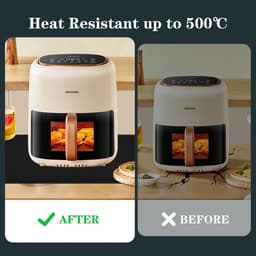 Hittebestendige mat voor luchtfriteuse, 60 x 40 cm, werkbladbescherming, vuurvaste waterdichte antislipmat voor koffiezetapparaat, magnetron — thumbnail 2