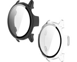 YONO Case geschikt voor Garmin Vivoactive 6 - 2 Stuks - Screen Protector - Hoesje - Zwart en Transparant