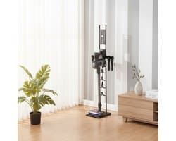 Stofzuiger Opbergstandaard – Vrijstaande Metalen Houder met Wielen – Boorvrije Staande Ophanging voor Stofzuiger en Accessoires