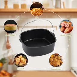 Heteluchtfriteuse vorm, hittebestendige airfryer-accessoires, eenvoudige reiniging, ijzeren friteuse, bakvorm, herbruikbare taartvorm, broodbakmand, airfryer-accessoires Gescht voor HD9925, HD9860, HD9905 01 — thumbnail 2