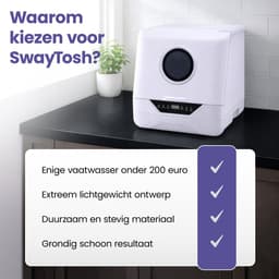 SwayTosh Mini Vaatwasser DTX-3 – 2026 - Mini Afwasmachine Vrijstaand – Washing Machine – Vrijstaande Vaatwasser – Dishwasher – Kleine Vaatwasser – Vaatwasmachine — thumbnail 10