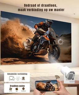 RONN® Mini beamers - Projector - Mini beamer - Wit - 10cm x 10cm x 18cm — thumbnail 3