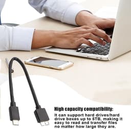 Externe Harde Schijf Kabel - Type C Kabel - Snelle Data Overdracht - 5 Gbit/s Snelheid - 30 cm Lengte — thumbnail 5