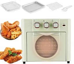 Multifunctionele Oven - Heteluchtoven Airfryer - Thuis Bakken Grillen - 360 Graden Circulatie - 18 Liter Capaciteit - Groen — thumbnail 1