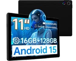 Hotlight A7 - Android 15 Tablet - 11 inch - 16(4+12)GB RAM/128GB ROM– 6800mAh - Zwart