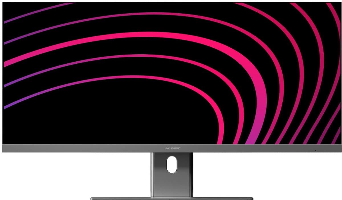 Alogic Edge 34 Ultrawide Monitor (WQHD) – Resolutie 3440 x 1440 (UWQHD) – Pixeldichtheid 110 PPI – USB-C Host Verbinding (90W Opladen en Data, DP Alt Mode voor Video) - Grijs — afbeelding 1