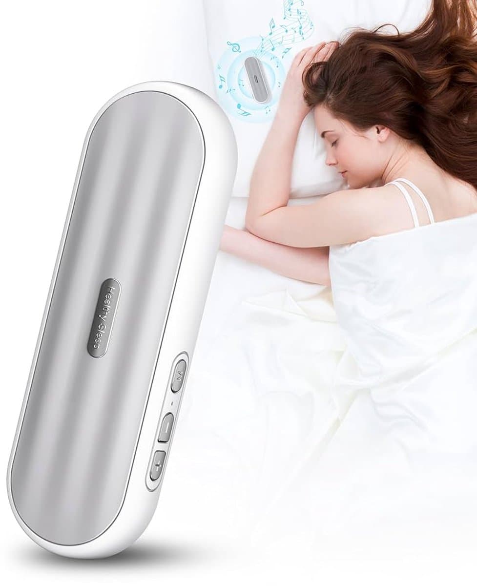 Slaapsprekers met timer - BT 5.1 Onderkussen Bluetooth Speaker - Slaapluidspreker onder kussen - slaapbalk, muziekkoptelefoon - Botgeleiding Technologie - Witte Ruis - Draadloos - voor zijslapers reizen meditatie ontspanning privé luisteren - Wit — afbeelding 1