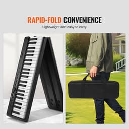 Rolu Digitale Piano – Elektrische Piano – Keyboard 88 Toetsen – Opvouwbaar – Bluetooth – 128 Klanken – Inclusief Standaard — thumbnail 5