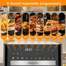 Airfryer - MAGICFOX - 10 L - 2 porties - LED touchscreen - 9 programma's — thumbnail 2