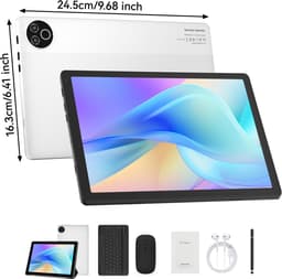 Hotlight 10.1 Inch Tablet - Android 15 Tablet met Toetsenbord - Hoes - Stylus - Muis - 20GB RAM+64GB ROM - 5G Wifi 6 - Bluetooth 5.3 - 5000mAh - Wit — thumbnail 4