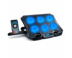 Azorix Laptop Cooler met 6 krachtige Ventilatoren - Verstelbaar - Tot 17 inch - Laptop Koeler - Cooling pad - Laptop Standaard