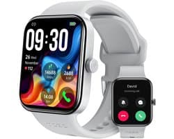 Smartwatch met AMOLED Scherm, Bluetooth Bellen, Hartslagmeter, Slaaptracker, IP68 Waterdicht