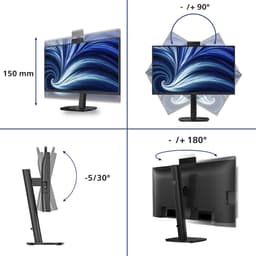 Philips 24B2U3301H - 24 inch Full HD Business Monitor - Webcam - USB-C 90W - RJ45 - 120Hz - 5 jaar garantie — thumbnail 5