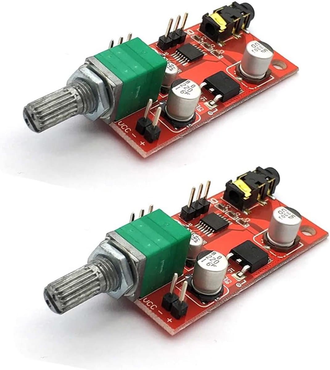 2 Stuks Mini Hoofdtelefoon Versterker Board - Low Noise Voorversterker Module DC 3.6-6V — afbeelding 1