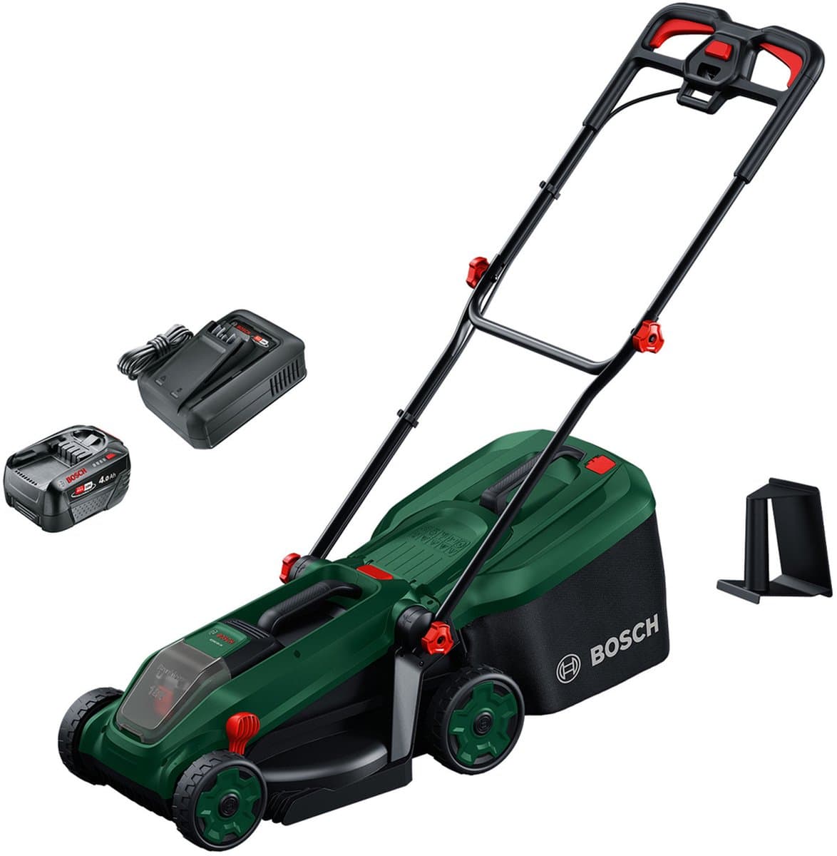 Bosch Rotak 18V-34 - Inclusief 1 18V 4.0 Ah accu en AL18V-44 lader - Mulchplug — afbeelding 1