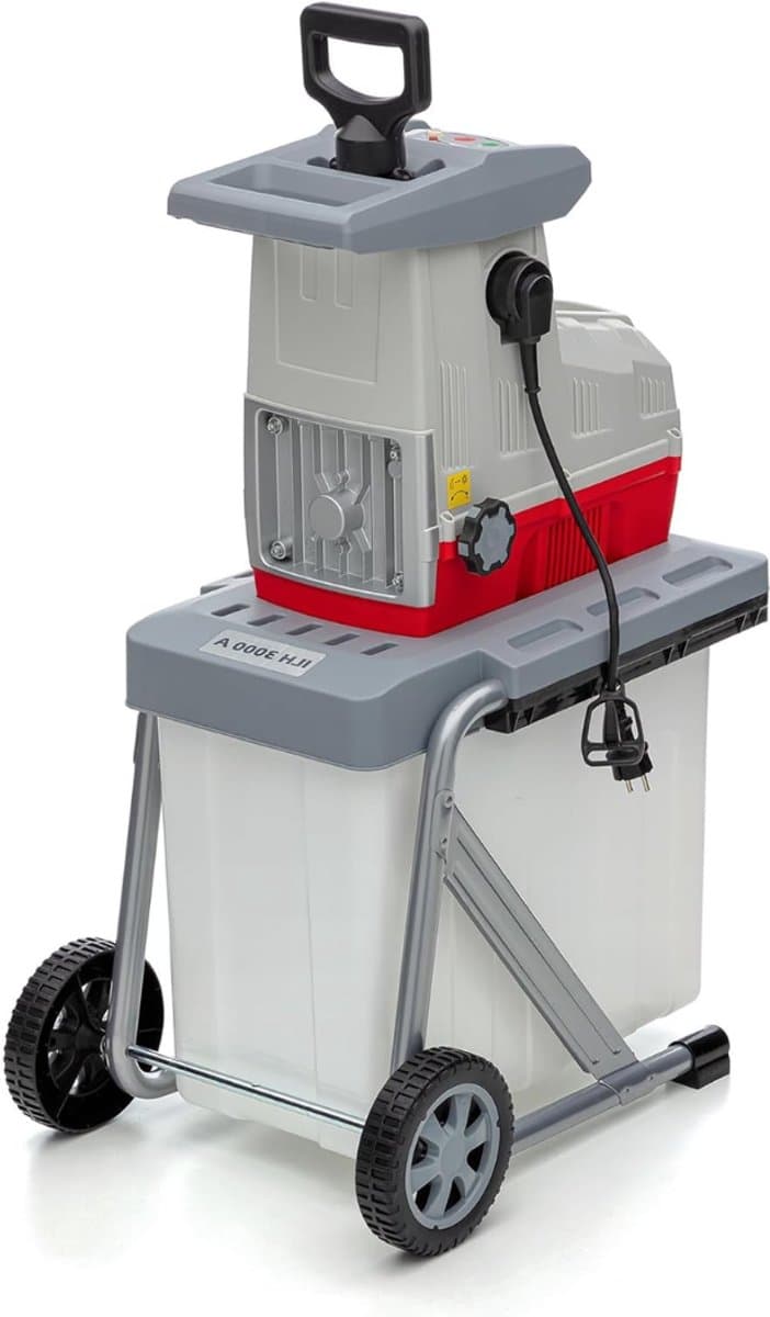 Quvo® Professionele Hakselaar Versnipperaar - Hakselaar Electrisch 60L – Takken Versnipperaar Hakselaar – 3000W – Max. Ø44mm - Incl. Wielen, Opvangzak, Duurzame Draaimessen – Heggen, Bomen en Haag -Tuinonderhoud - Veelkleurig - 53cm x 36cm x 93cm — afbeelding 1