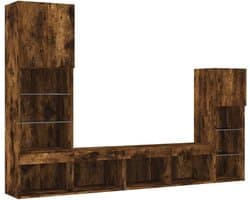 8-delige TV-Wandmeubelset met LED Verlichting