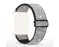 Grijs nylon Apple Watch bandje voor dames en heren – elastische verstelbare smartwatch band – geschikt voor Apple Watch 42mm (serie 1 / 2 / 3) / 44 mm / 45 mm / 46 mm (serie 10 / 11) / 49 mm (Ultra / Ultra 2) – lichtgewicht horloge band