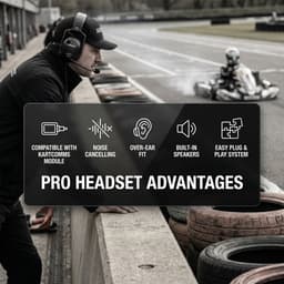 KartComms Pro Headset – Noise Cancelling – Motorsport — thumbnail 2