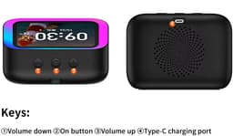 MakkelijkMooi Smart Speaker Wekker - Wekkerradio met VA - Bluetooth Speaker - Digitale Wekker - 5.4 Speaker Hi-Fi stereogeluid — thumbnail 3