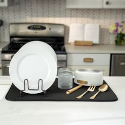 Hittebeschermingsmat - Kookplaat beschermer - Panbeschermers - Antislipglasvezel-siliconen brandwerende mat - Geschikt voor airfryers, magnetrons en keukenbladen - 45×38cm - Zwart — thumbnail 3
